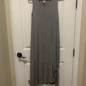 Chico’s Grey Sleeveless dress with Knot on bottom